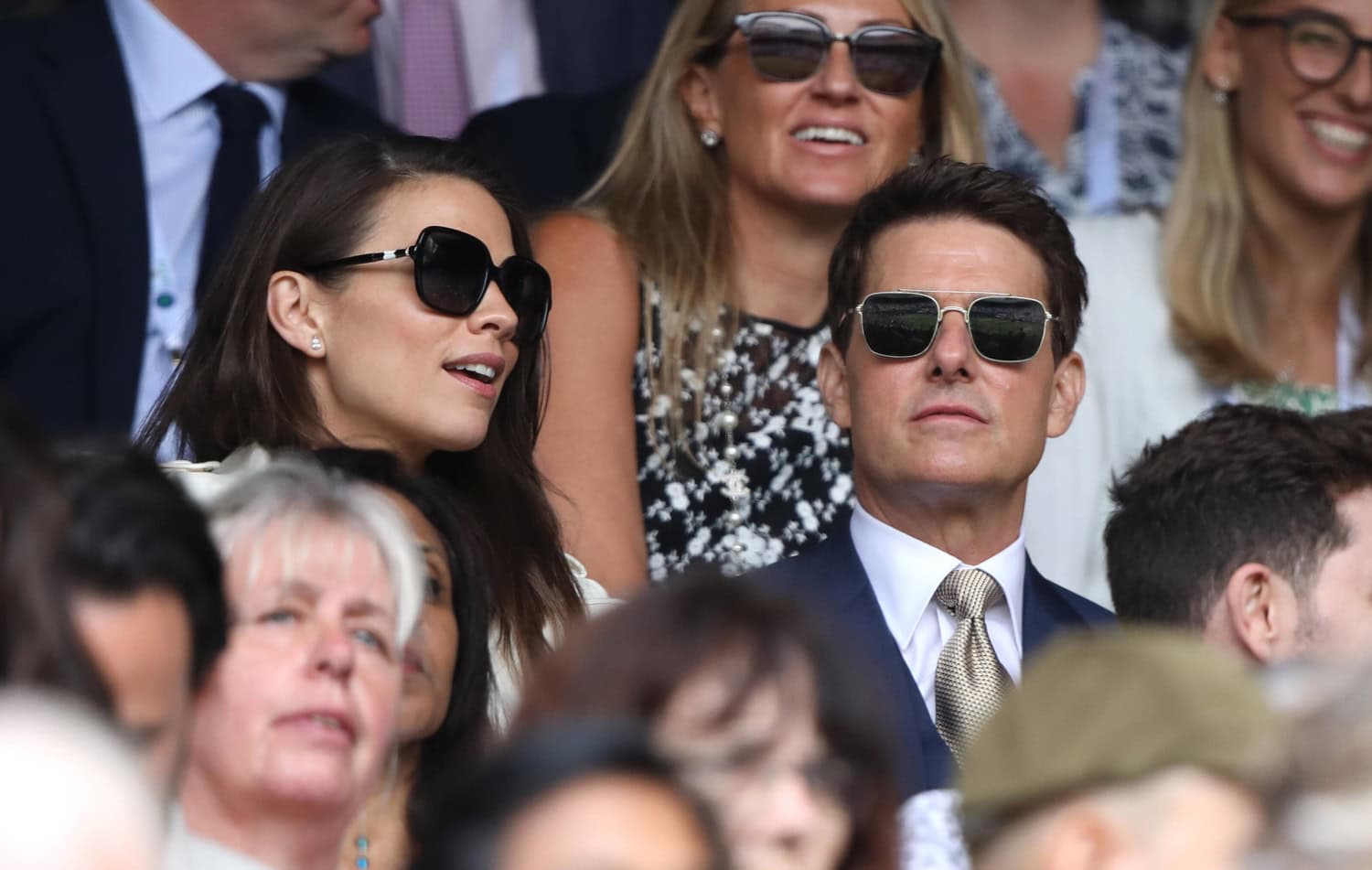 Pari kuvattiin yhdessä Wimbledonissa.