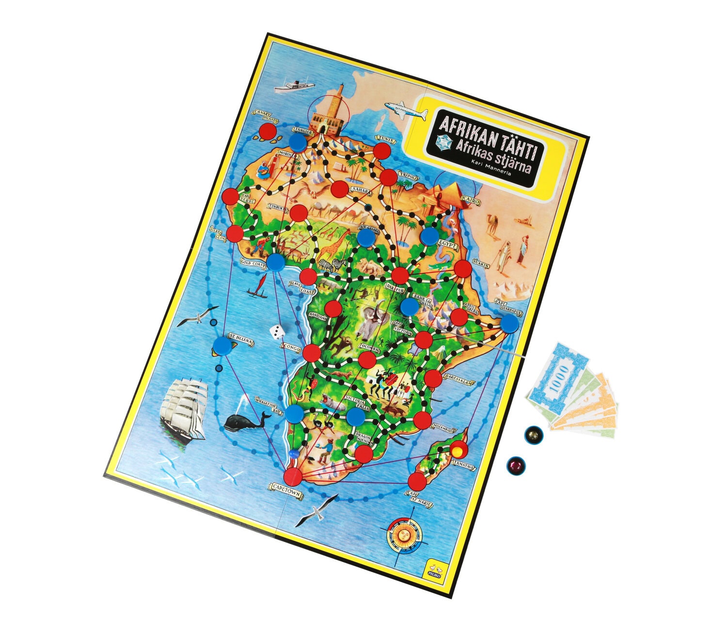 Afrikan tähden perinteinen lauta.