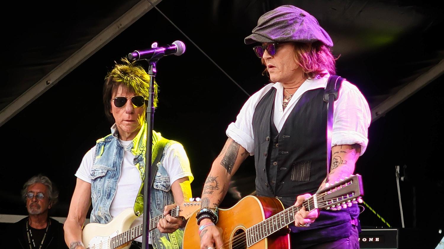 Jeff Beck ja Johnny Depp Kaisaniemessä.