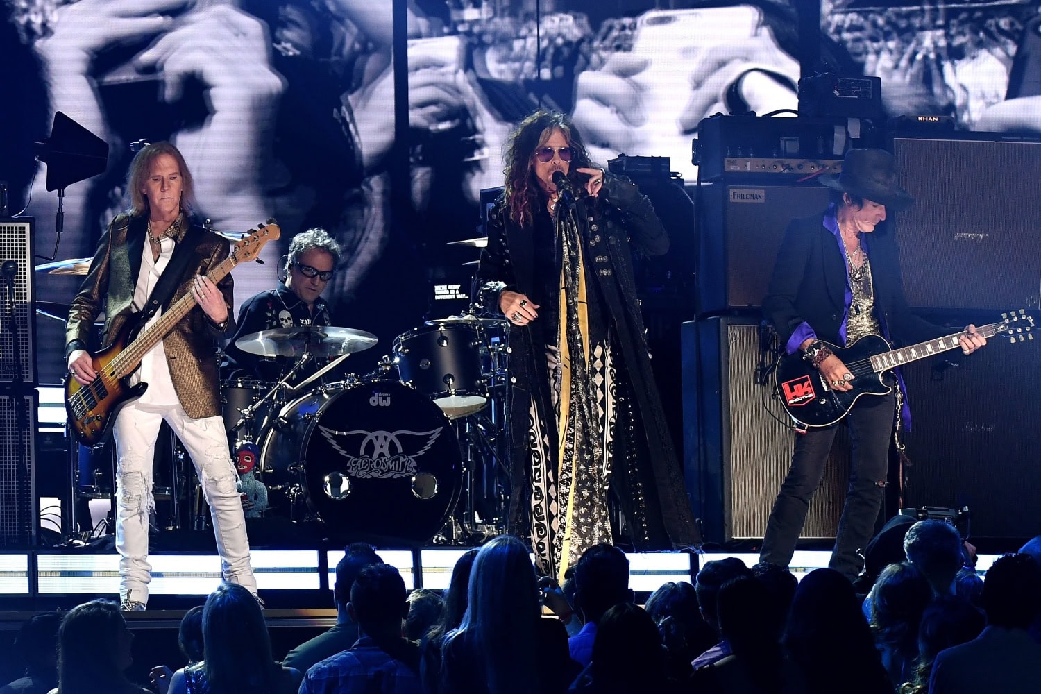 Aerosmith esiintymässä Grammy-gaalassa vuonna 2020.