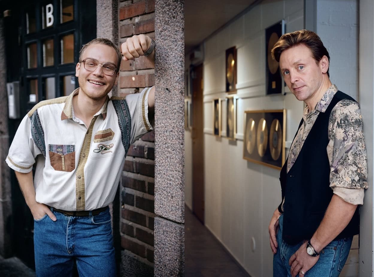 Salonen (vas.) ja Nordin (oik.) nähdään syksyllä Levoton Tuhkimo -elokuvassa.