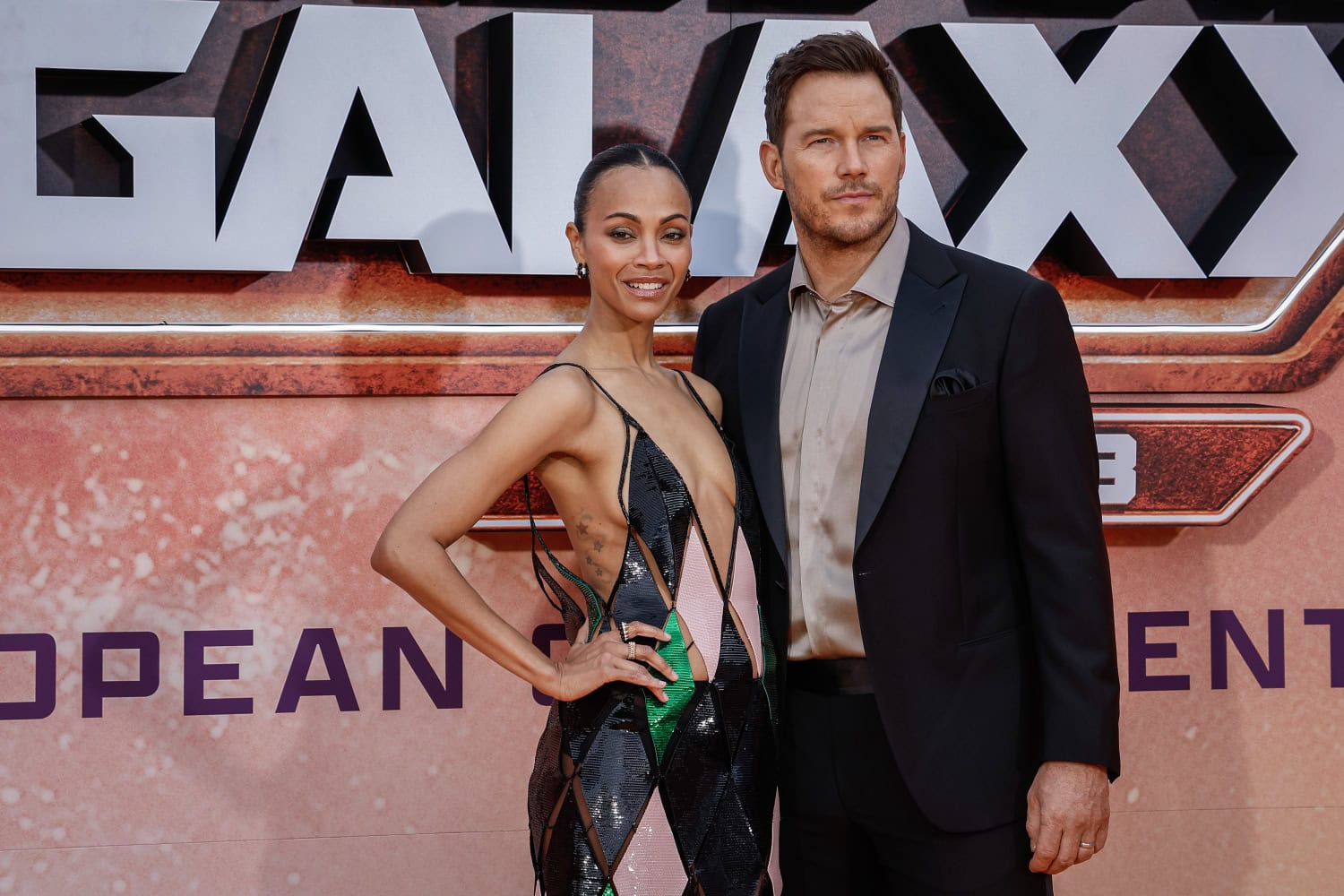 Zoe Saldana ja Chris Pratt.