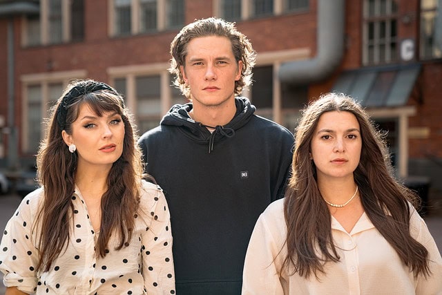 Rita Behm, Pyry Kähkönen ja Mimosa Willamo tähdittävät ensi syksynä ilmestyvää elokuvaa.