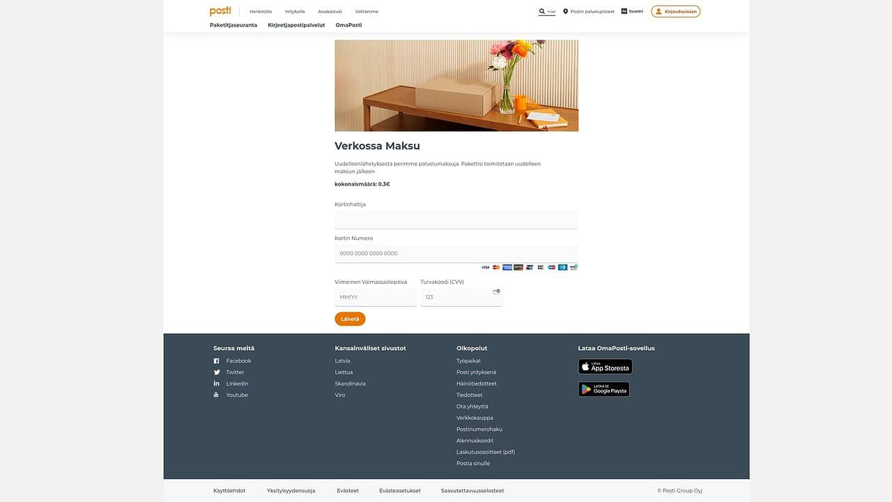 Tältä sivusto näyttää.