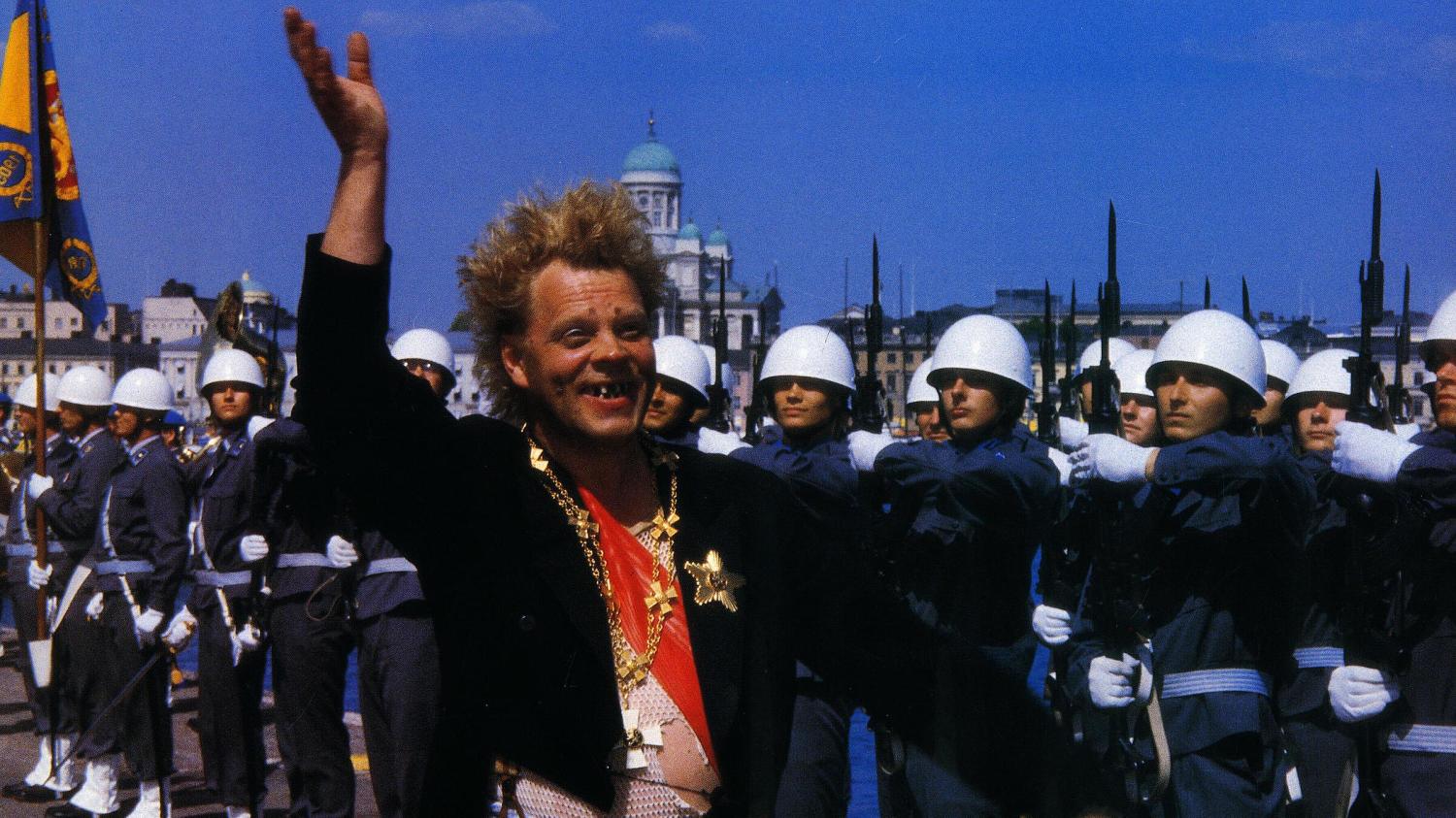 Uuno Turhapuro elokuvassa Uuno Turhapuro Suomen Tasavallan Herra Presidentti.