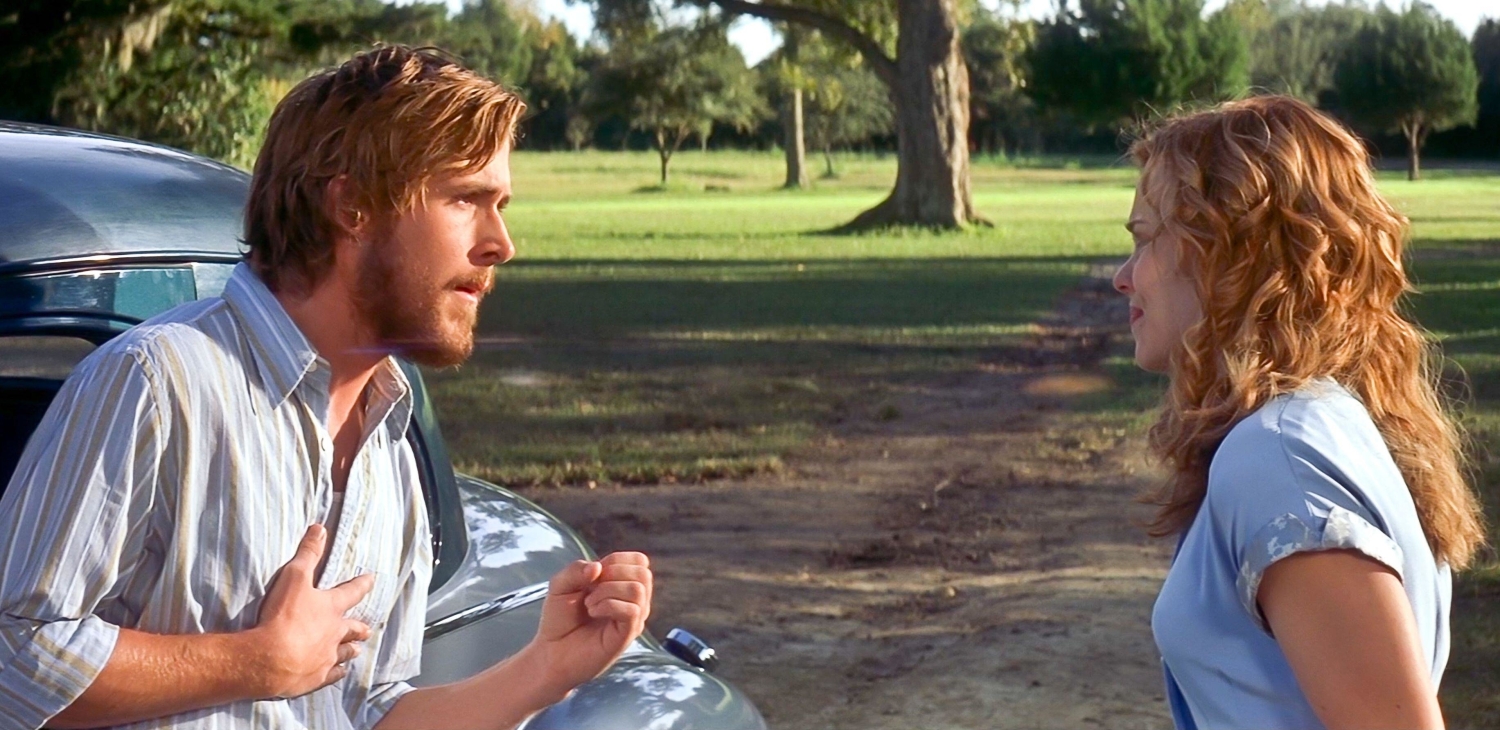 The Notebook -elokuvaa tähdittävät Ryan Gosling sekä Rachel McAdams.