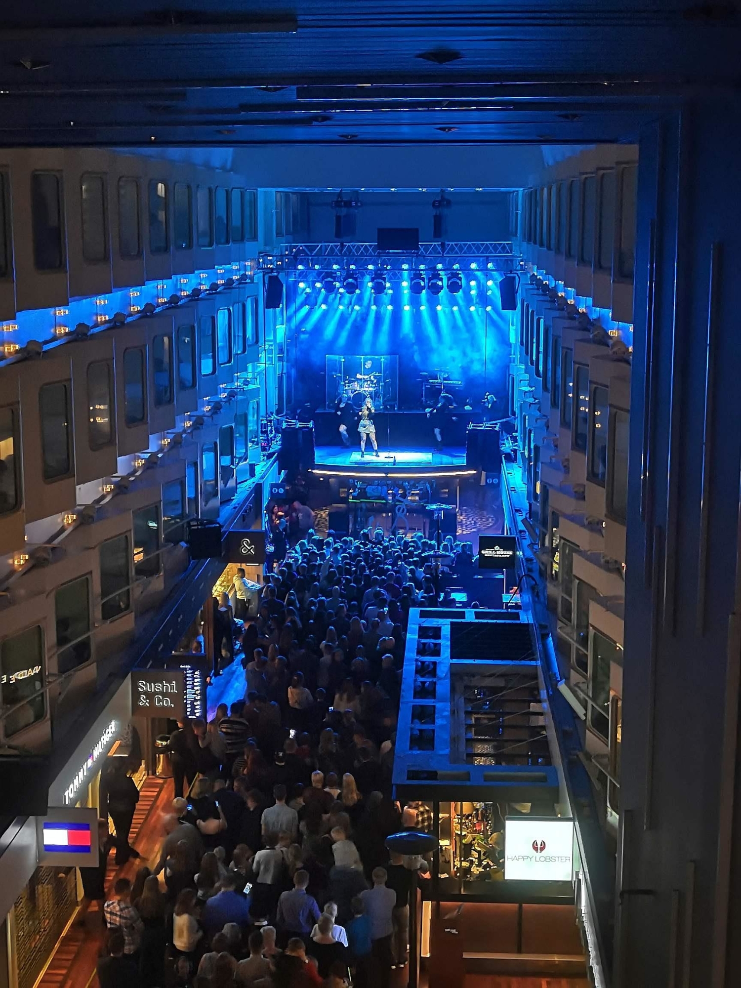 Huuto kuului kesken välispiikin Evelinan laivakeikalla. Laulaja piti tärkeän puheenvuoron kesken esityksen.