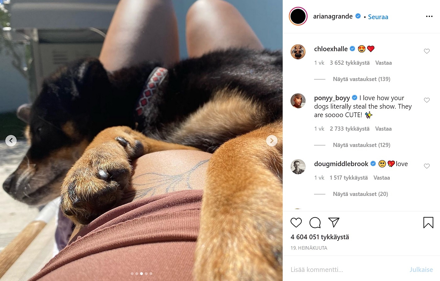 Kuva, josta raskausepäilyt alkoivat.