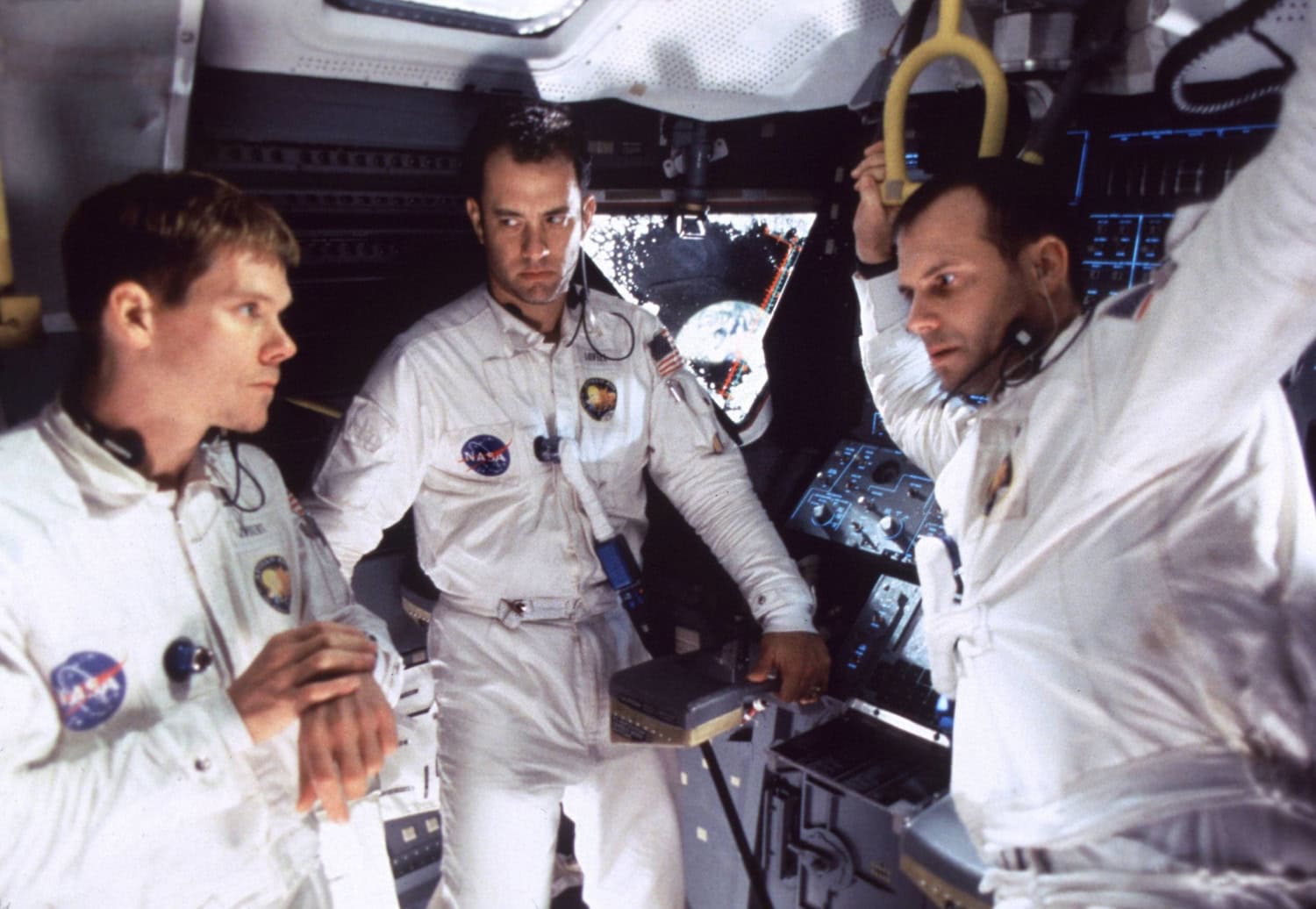 Kevin Bacon (vas), Tom Hanks ja Bill Paxton elokuvassa Apollo 13.