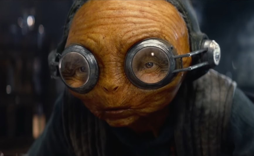 Maz Kanata elokuvassa.