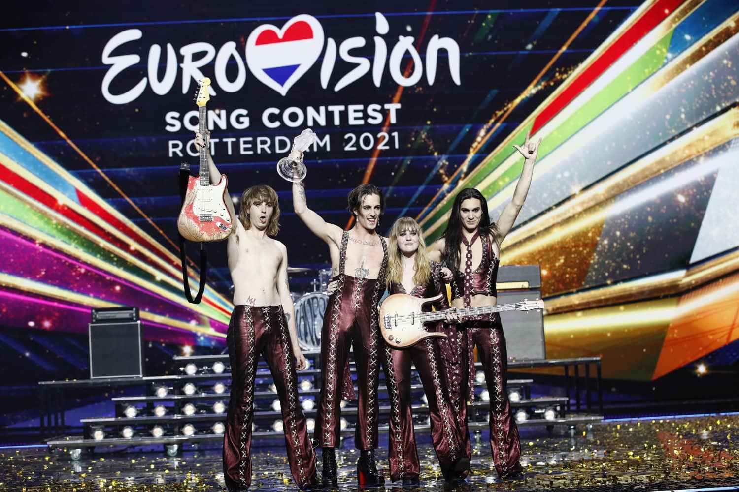 Måneskin voitti Euroviisut Rotterdamissa.
