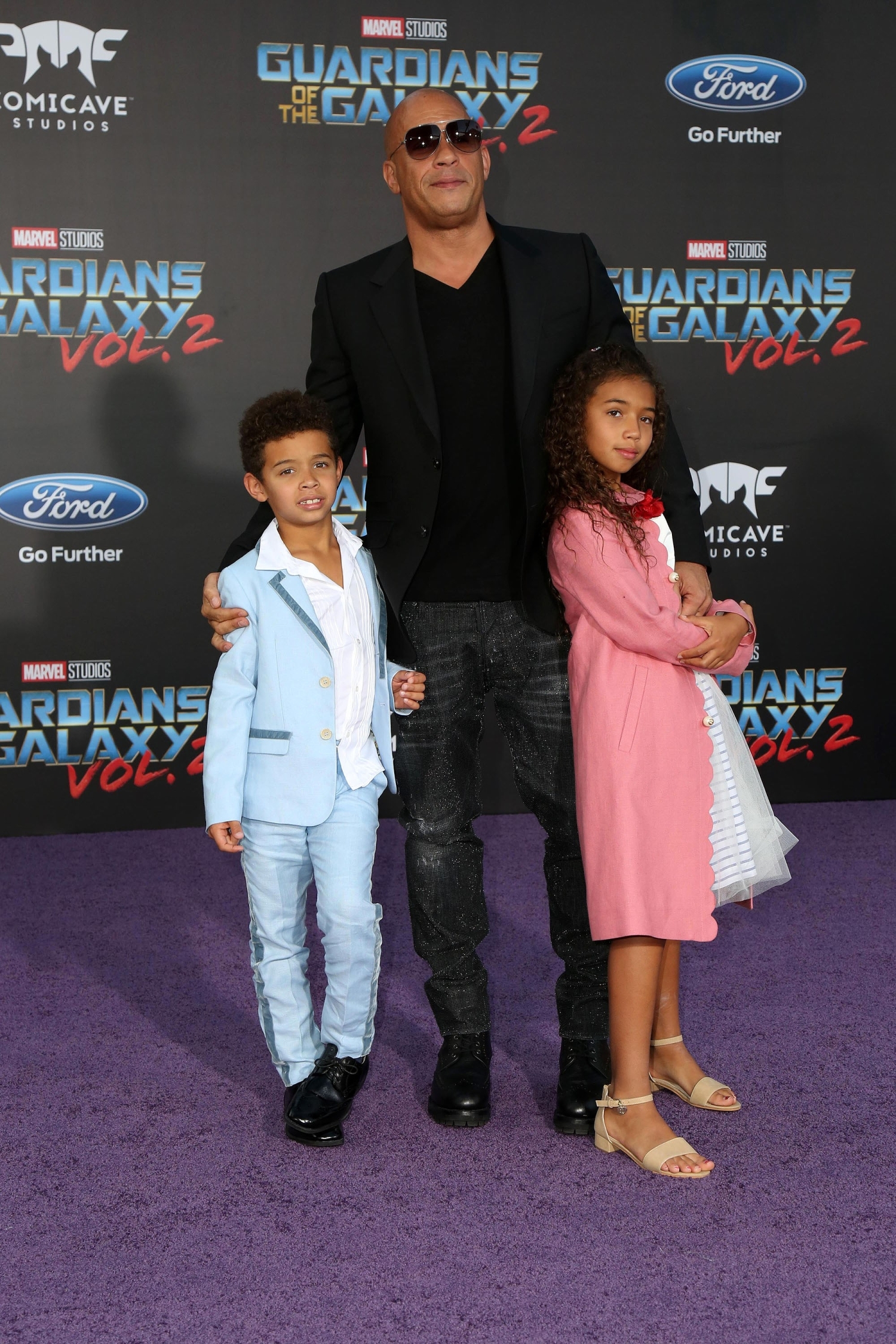 Vincent Sinclair, Vin Diesel ja Vin Dieselin tytär Hania Riley Sinclair.