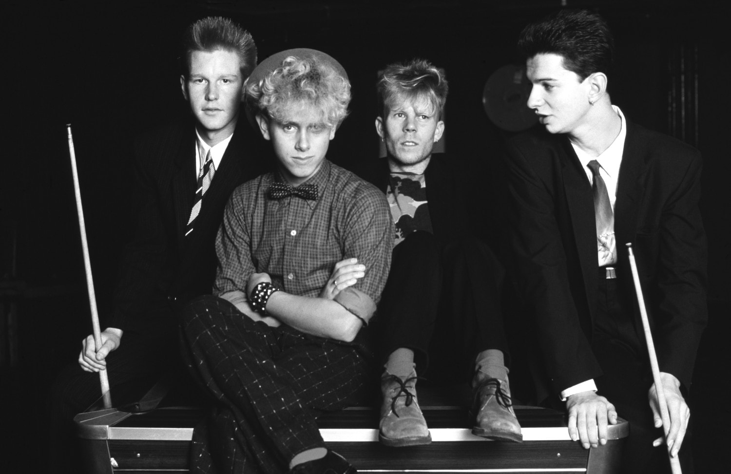 Andy Fletcher, Martin Gore, Vince Clarke ja Dave Gahan vuonna 1981