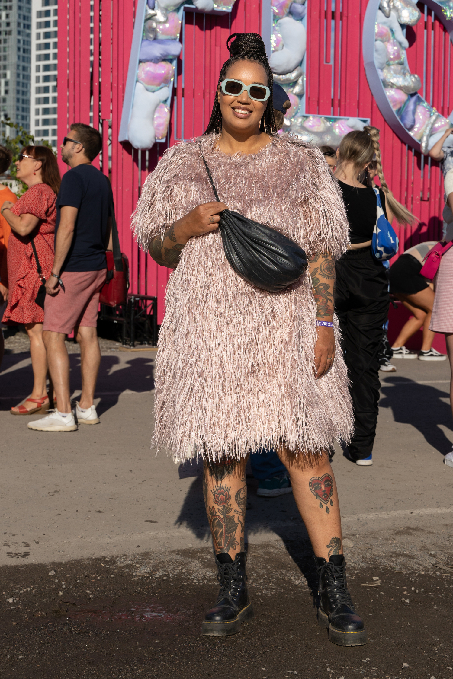 Nadja Korpijaakko ihastutti pörrömekossa.