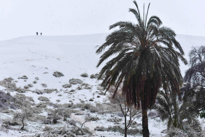 Hiihtokeli saapui Saharaan