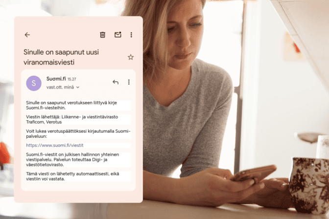 Suomi.fi-huijaukset lisääntyneet – tältä tekaistu viranomaisviesti näyttää
